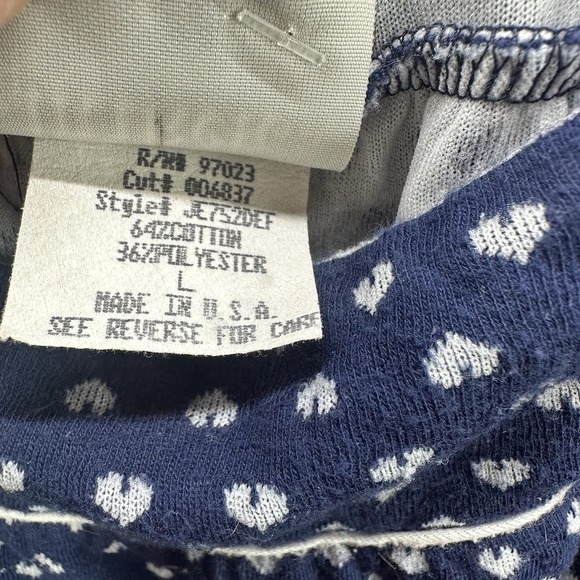 Vintage Miken Tunic Tank Top Large Blue Hearts Whimsy Layer Twee Sleeveless Y2k - Picture 10 of 10